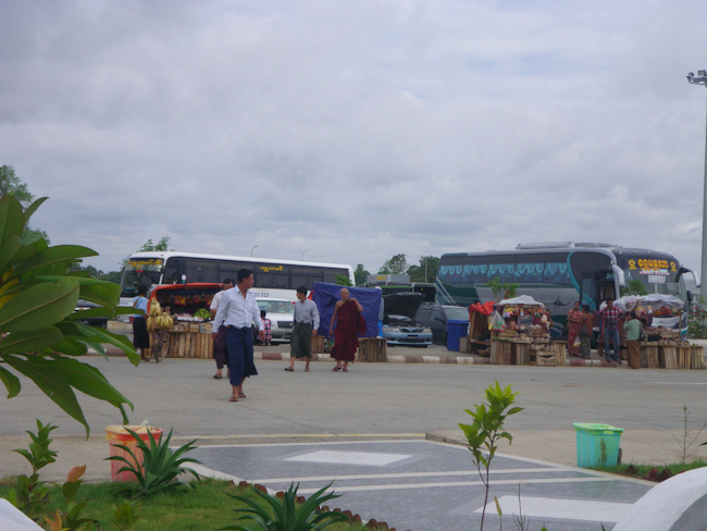 Buses at a Rest Stop on the Way to Bago Buses at a Rest Stop on the Way to Bago