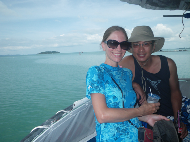Heidi and George Onboard the Boat Heidi and George Onboard the Boat
